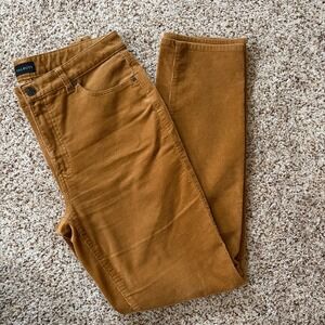 Talbots Women Camel Corduroy Straight Leg Pants Size 6 Stretch Cotton Comfy